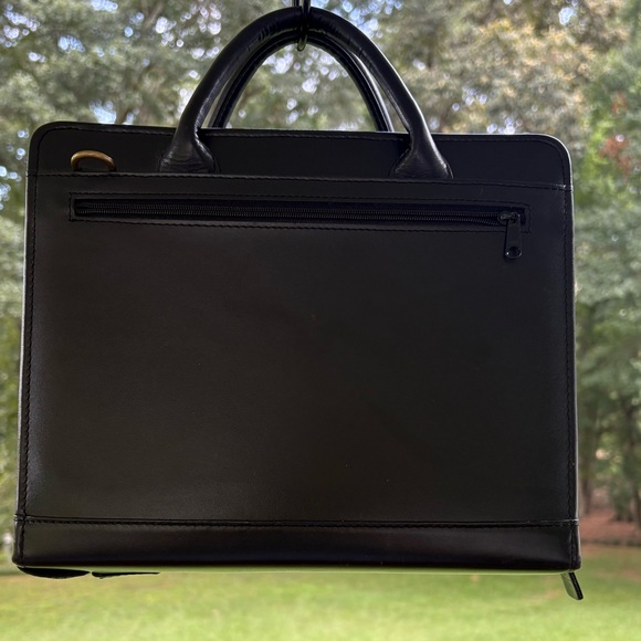 Franklin Covey Black Leather Planner / Organizer Bag - Picture 3 of 15